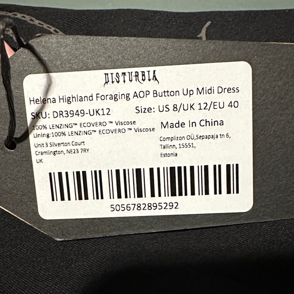 Disturbia Helena Highland Foraging Button Up Midi Dress Size US-8/UK12 NWT - Picture 5 of 7